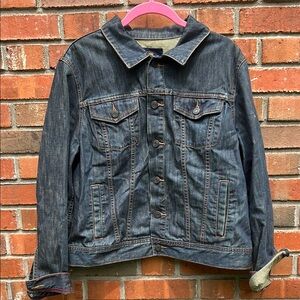 Talbots Dark Blue Denim Jean Jacket Size Large